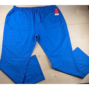 Red Panda Unisex Straight Leg Elastic Waist Drawstring Scrub Pant Royal Blue 3XL